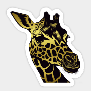 Giraffe Head Sticker